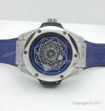 Replica Hublot Big Bang Sang Bleu Watch Automaitc Blue Gummy Strap